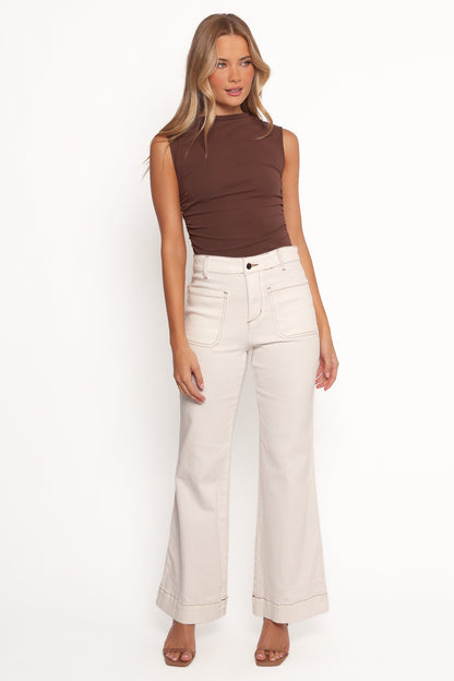 Nissa Top - Chocolate Brown