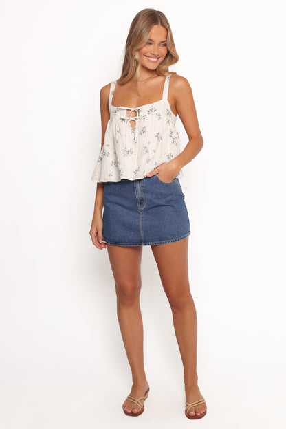 Noemie Top - White Green