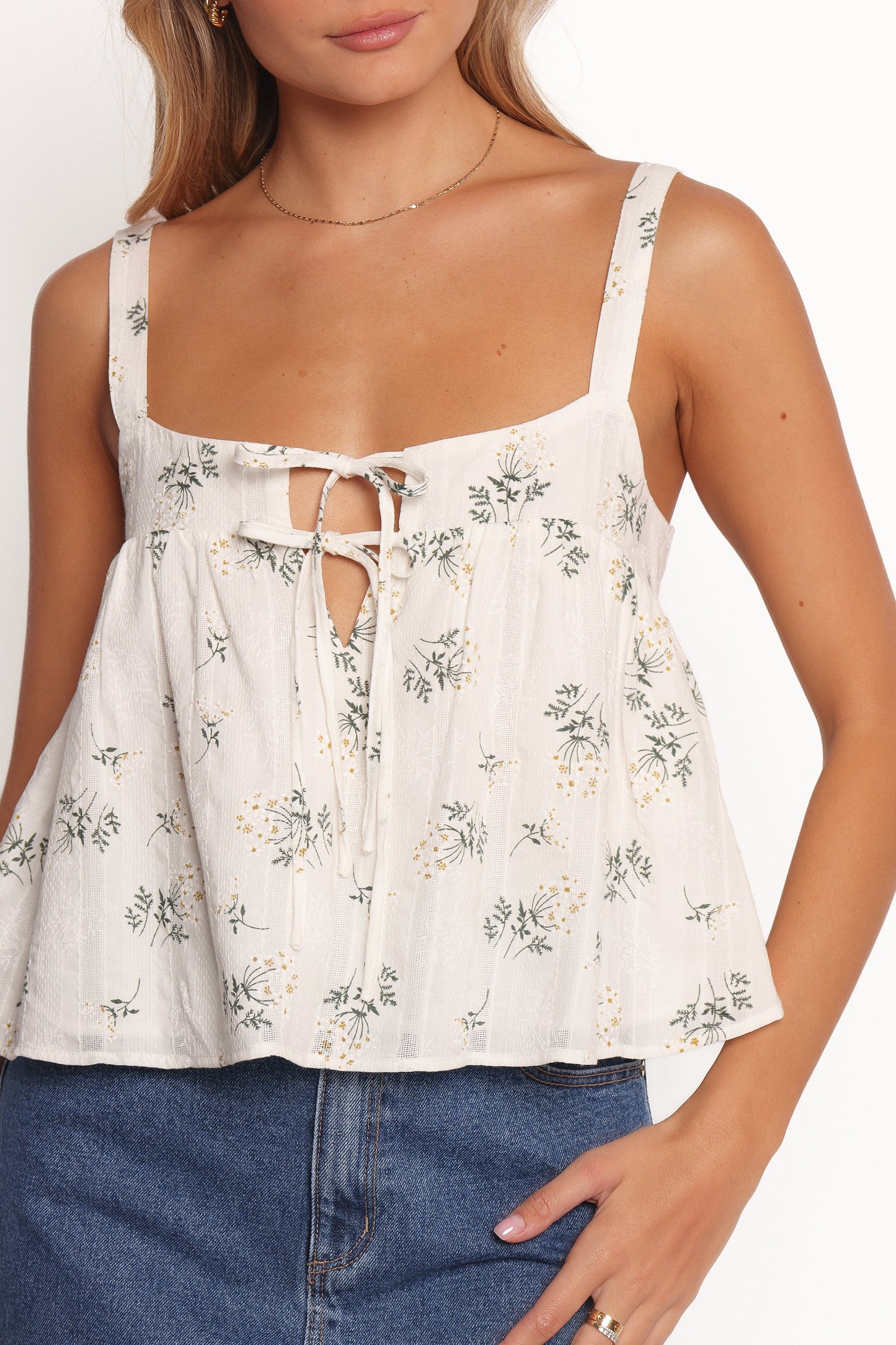 Noemie Top - White Green