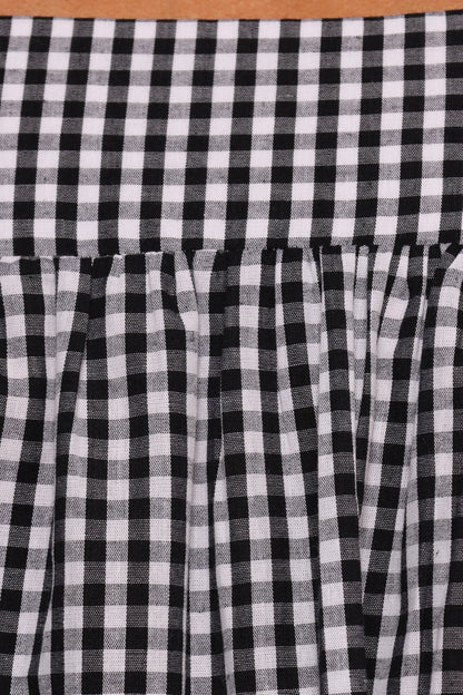 Nola Mini Dress - Black Gingham
