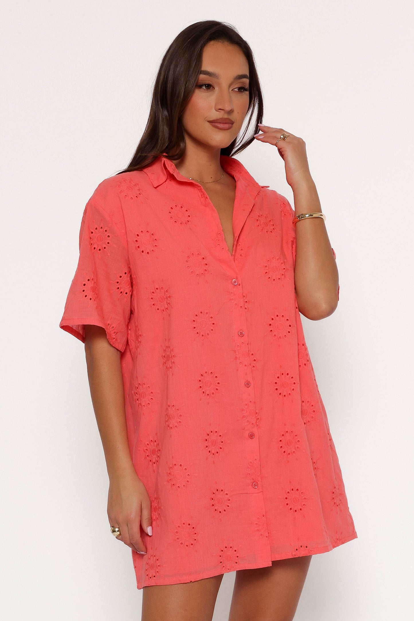 Norah Mini Dress - Coral