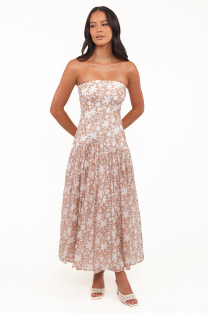 Nyx Strapless Maxi Dress - Mocha