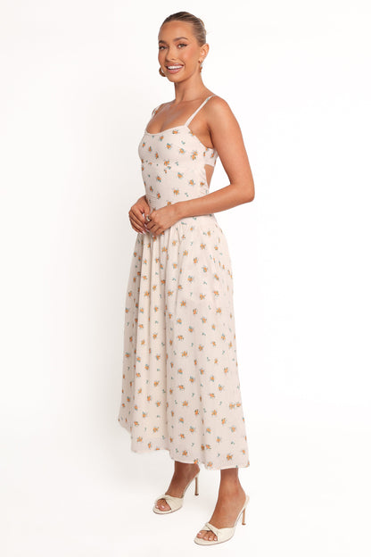 Oakley Maxi Dress - Yellow Floral