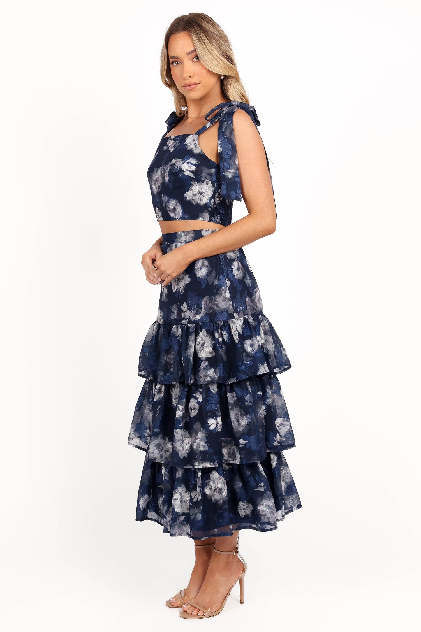 Olivia Two Piece Set - Navy Floral