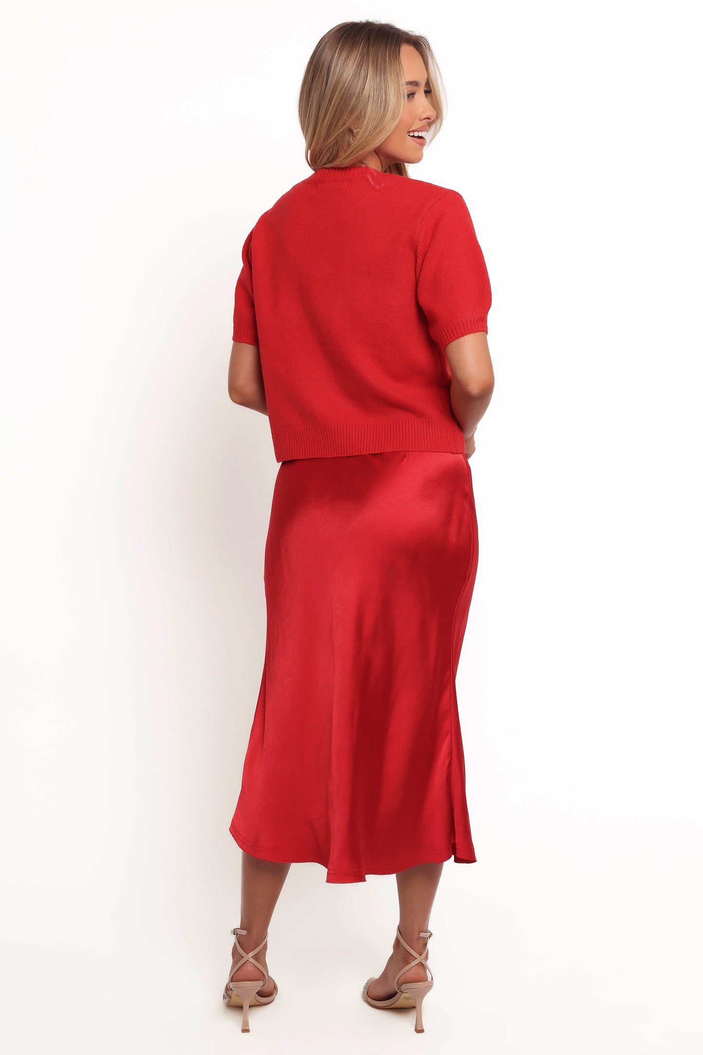 Karla Midi Skirt - Red