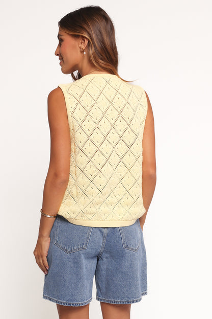 Palma Knit Top - Butter Yellow