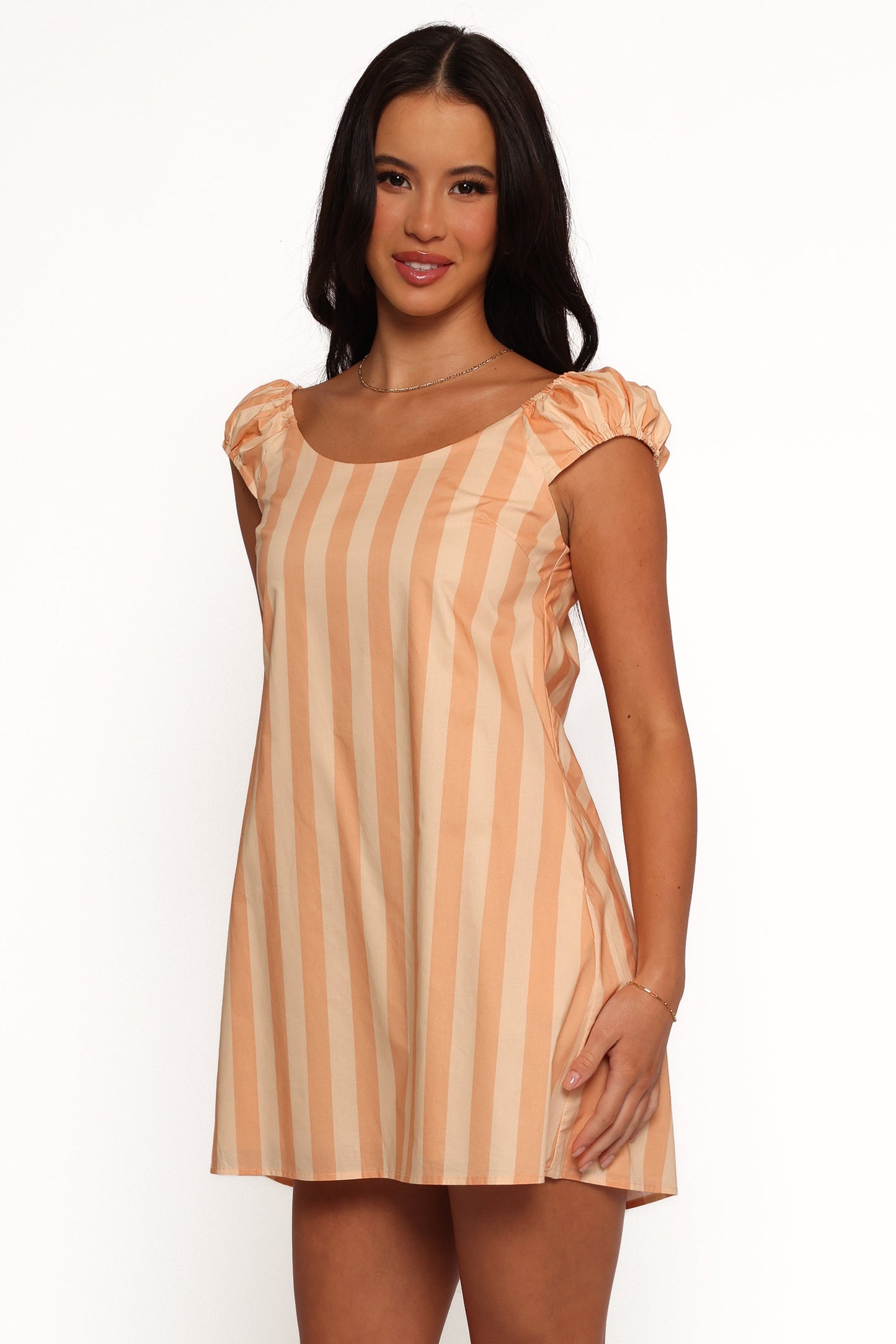 Pammy Mini Dress - Terracotta Stripe