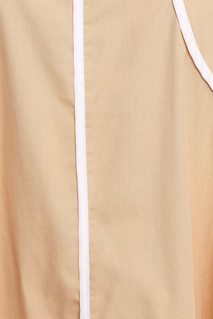 Peppa Maxi Dress - Beige/White