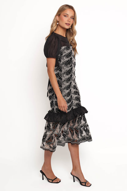 Peyton Midi Dress - Black