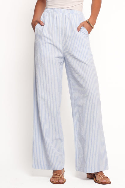 Peyton Striped Pant - Blue