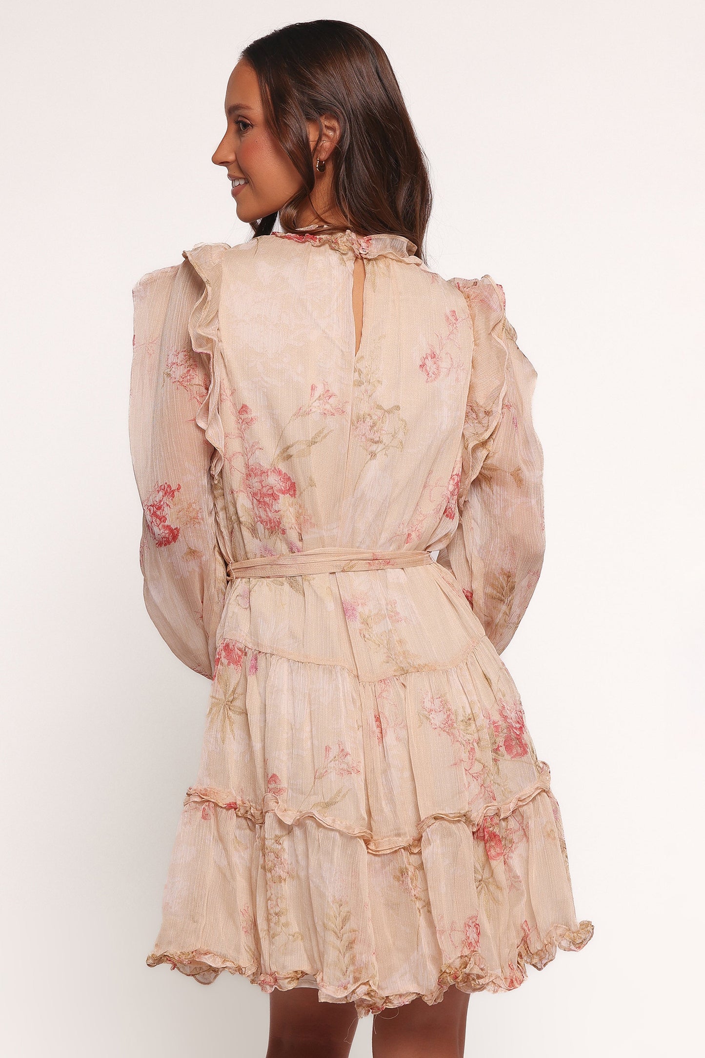 Phaedra Long Sleeve Mini Dress - Soft Rose