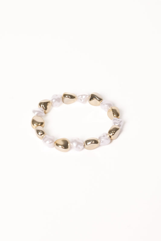 Phoenix Bracelet - Gold/Pearl