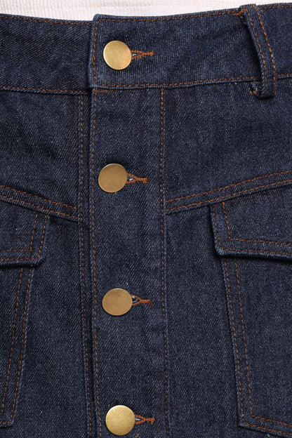Presley Denim Skort - Dark Denim