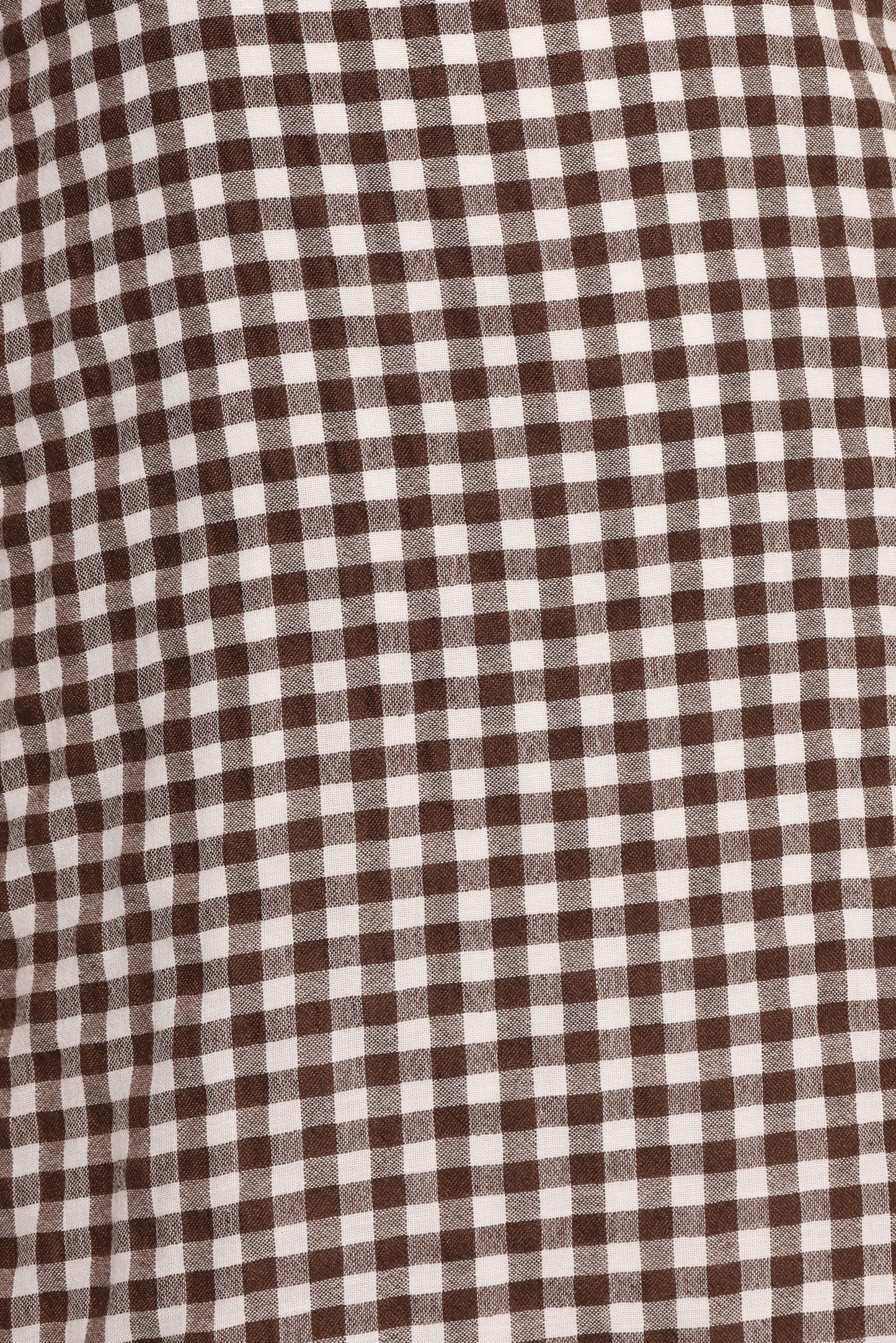 Queenie Midi Dress - Brown Gingham