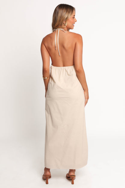 Quinley Maxi Dress - Brown/Cream