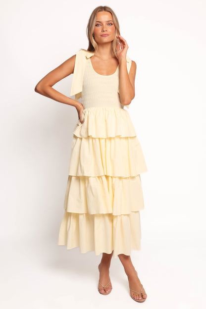 Raphael Tiered Maxi Dress - Yellow