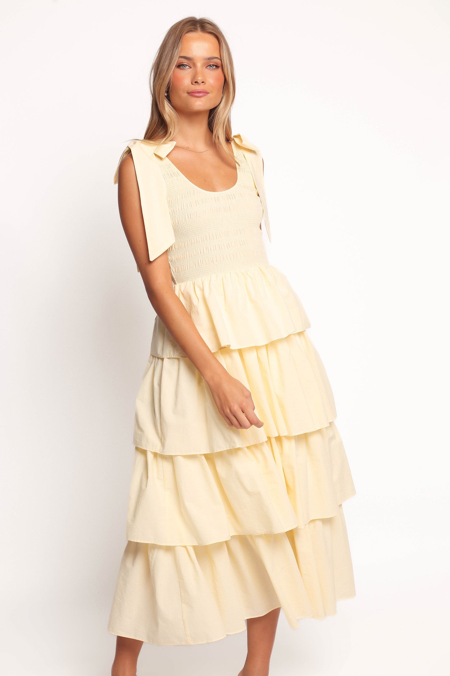 Raphael Tiered Maxi Dress - Yellow