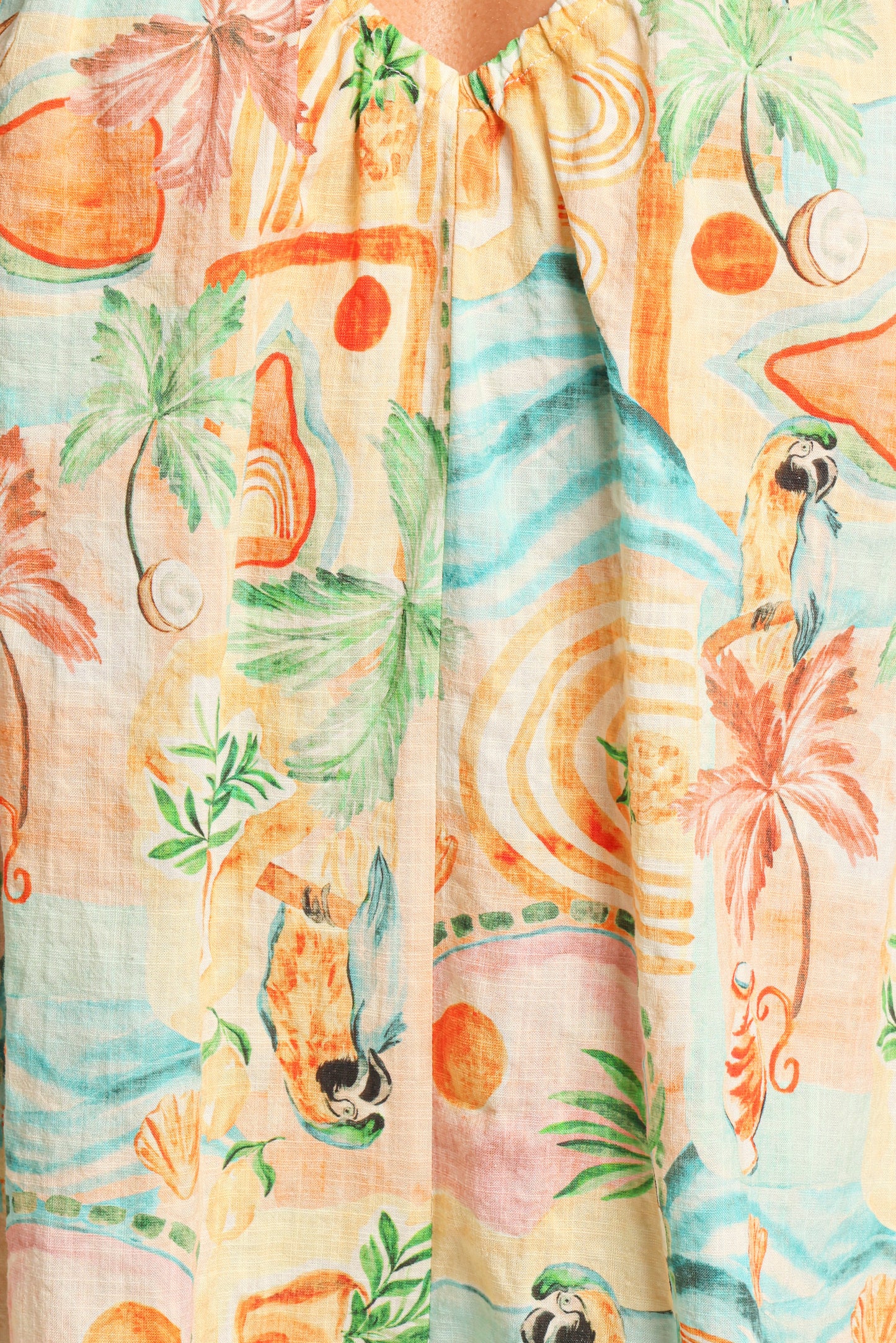 Renata Halter Romper - Golden Palm