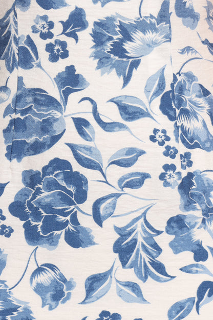 Renee Mini Dress - Blue Floral