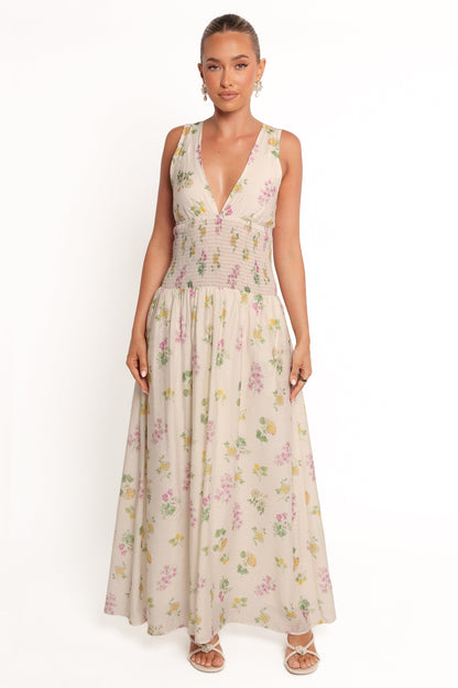Reverie Maxi Dress - Purple Ditsy Floral