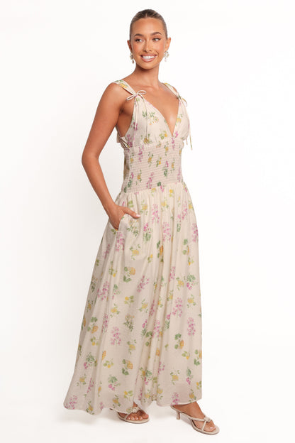 Reverie Maxi Dress - Purple Ditsy Floral