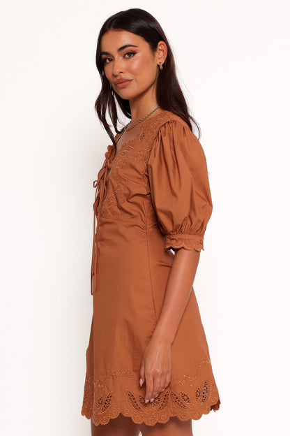 Rhodes Mini Dress - Brown