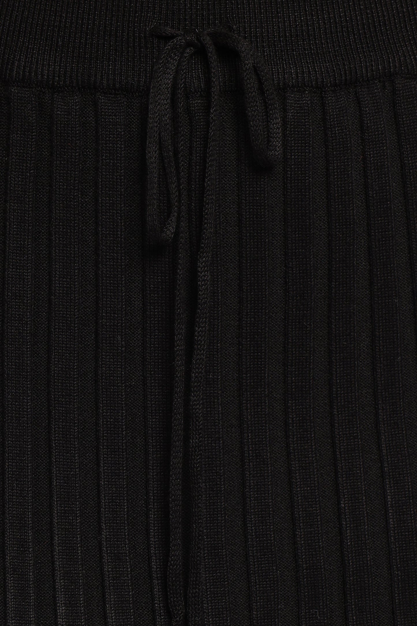 Richelle Ribbed Knit Skirt Set - Black