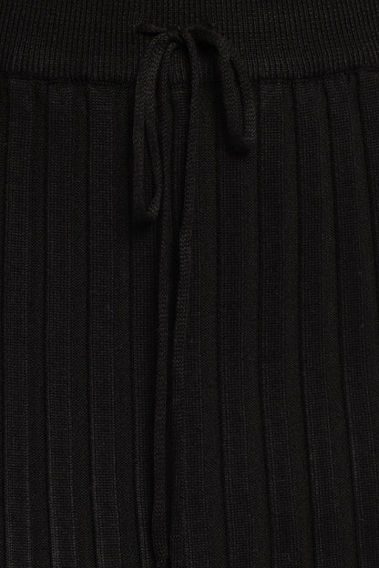 Richelle Ribbed Knit Skirt Set - Black