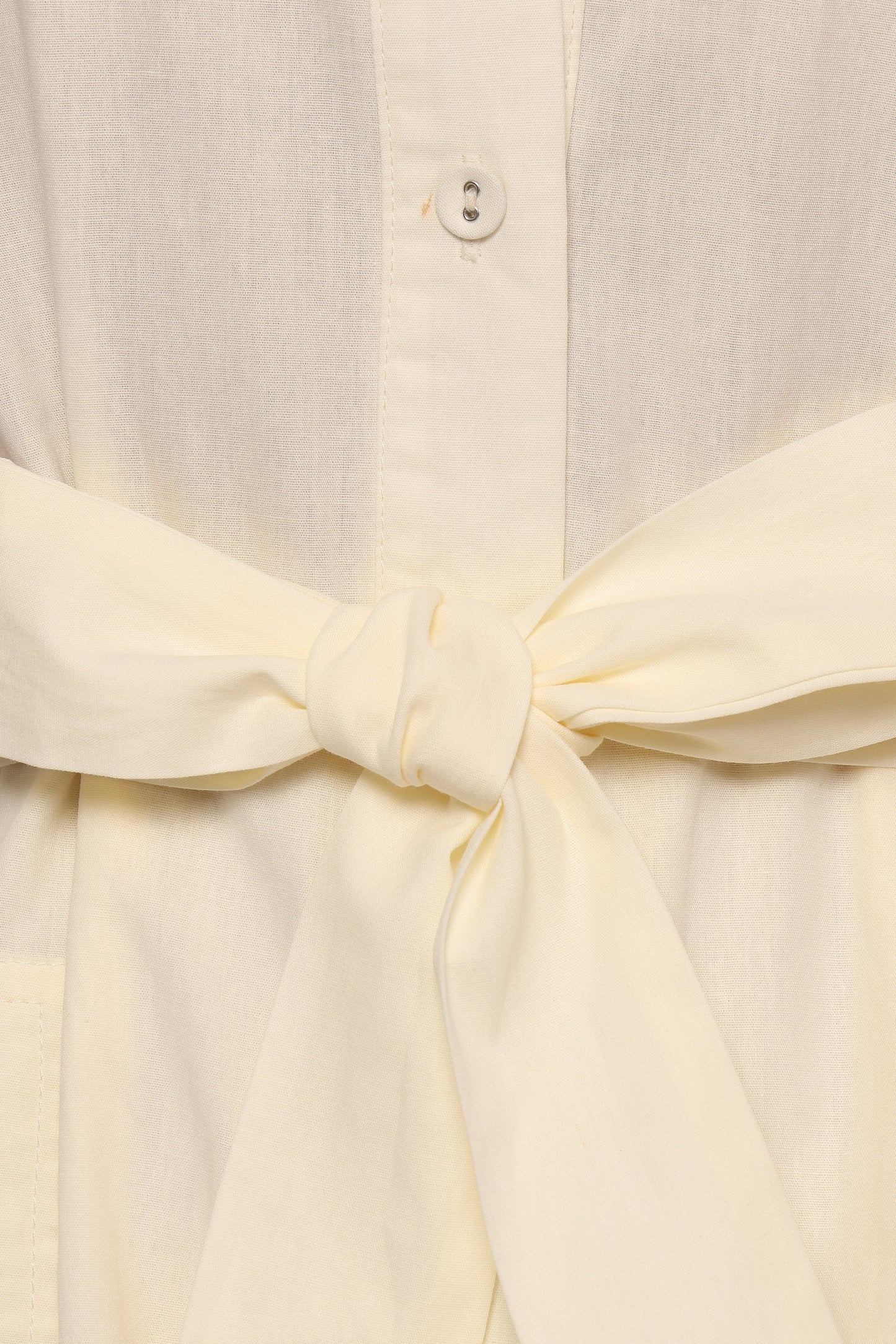 Riley Waist Tie Romper - Cream