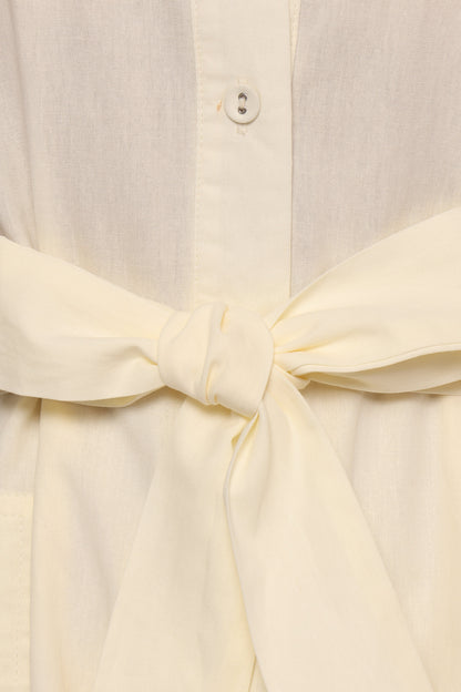 Riley Waist Tie Romper - Cream