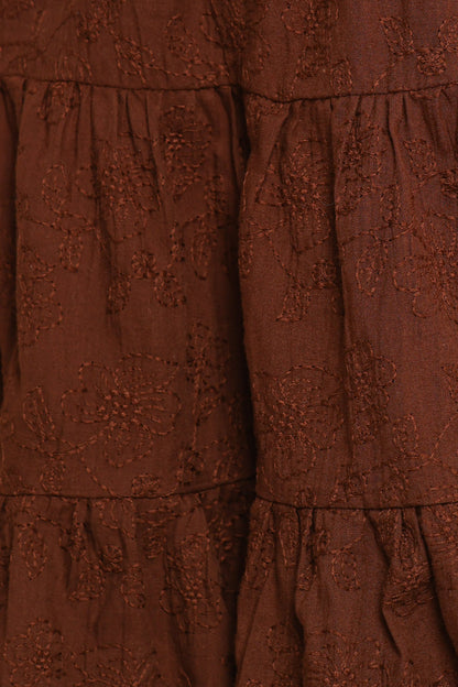 Rilie Halterneck Mini Dress - Brown