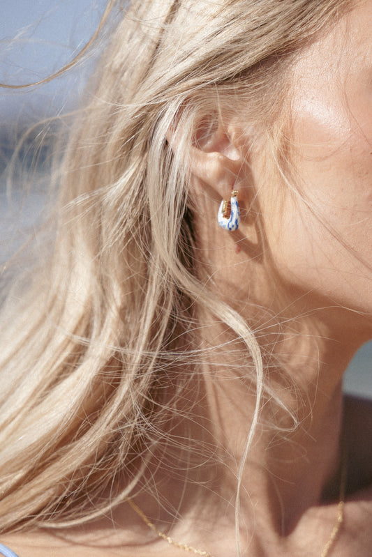 Riven Earrings - Blue