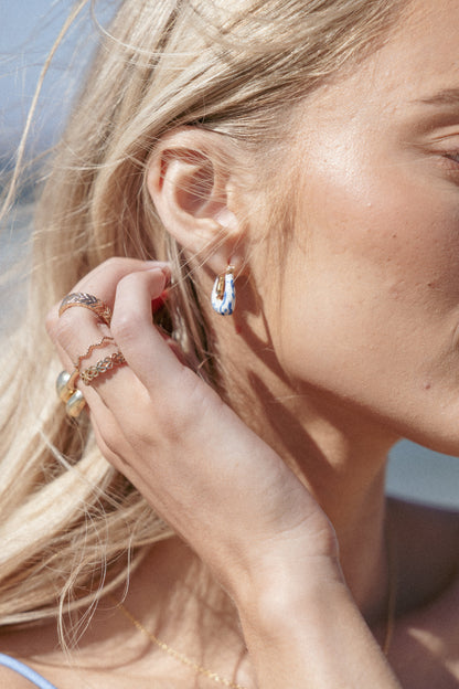 Riven Earrings - Blue