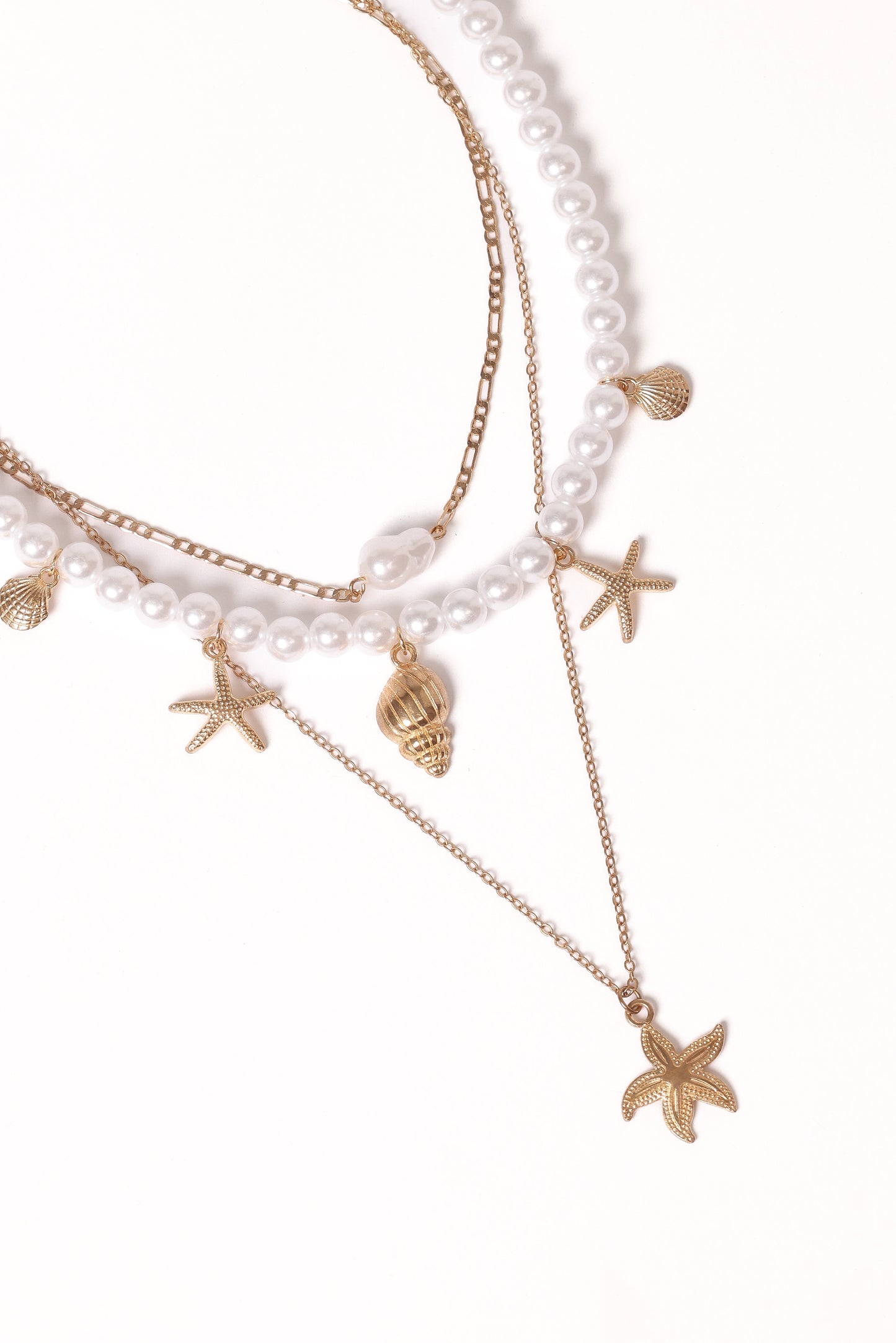 Riviera Necklace - Gold/Pearl