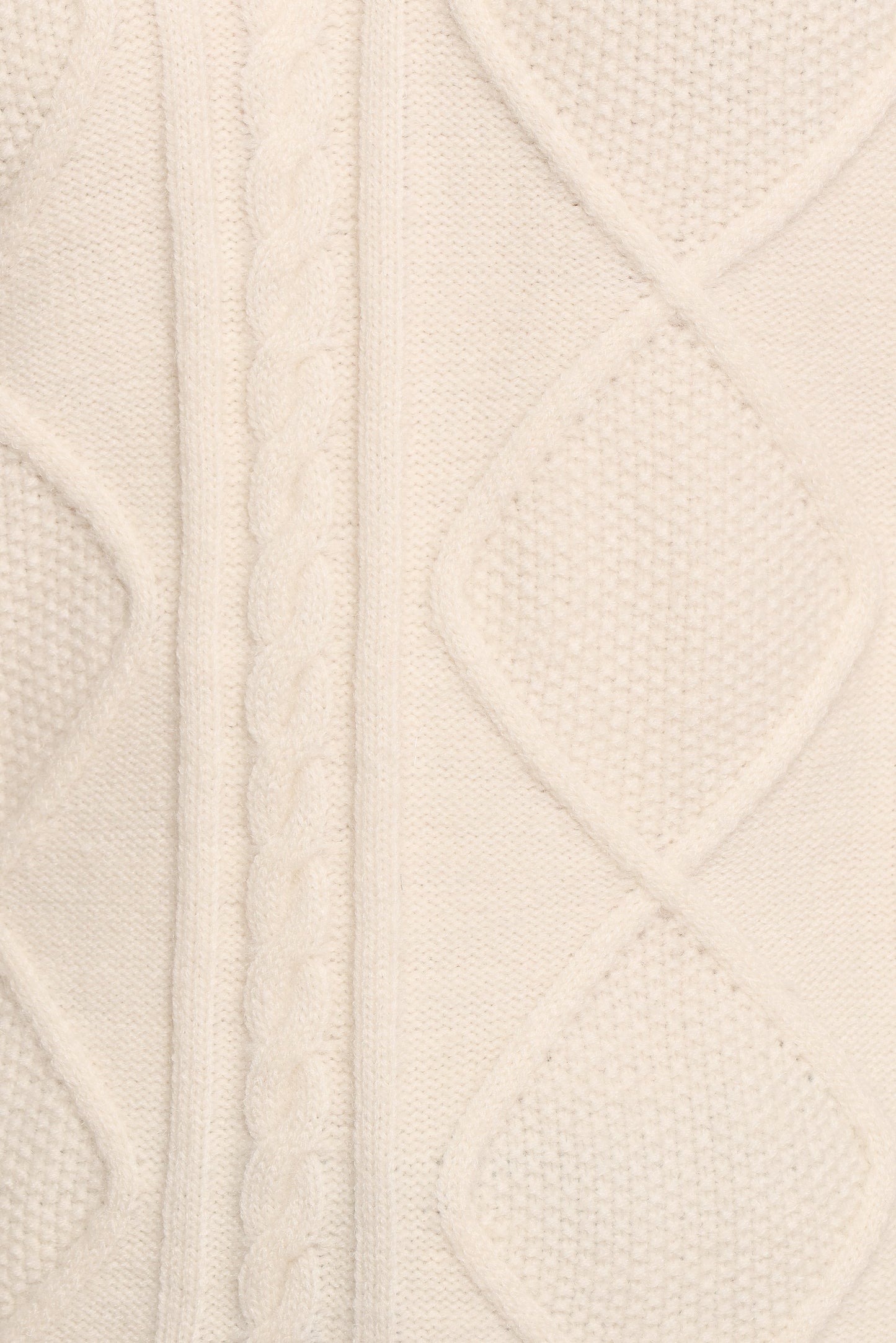 Robbie Collar Neck Cable Knit Sweater - Cream