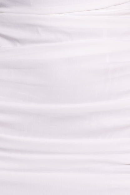 Roni One Shoulder Frill Mini Dress - Ivory