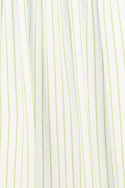 Ronnie Short Sleeve Midi Dress - Green Blue Stripe