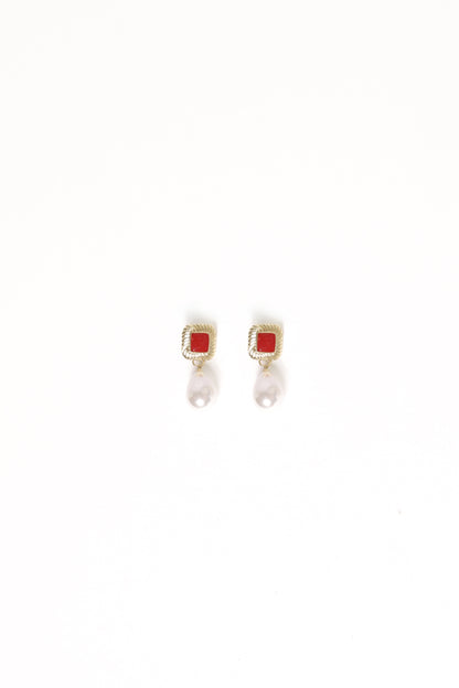 Rosalind Earrings - Gold/Pearl