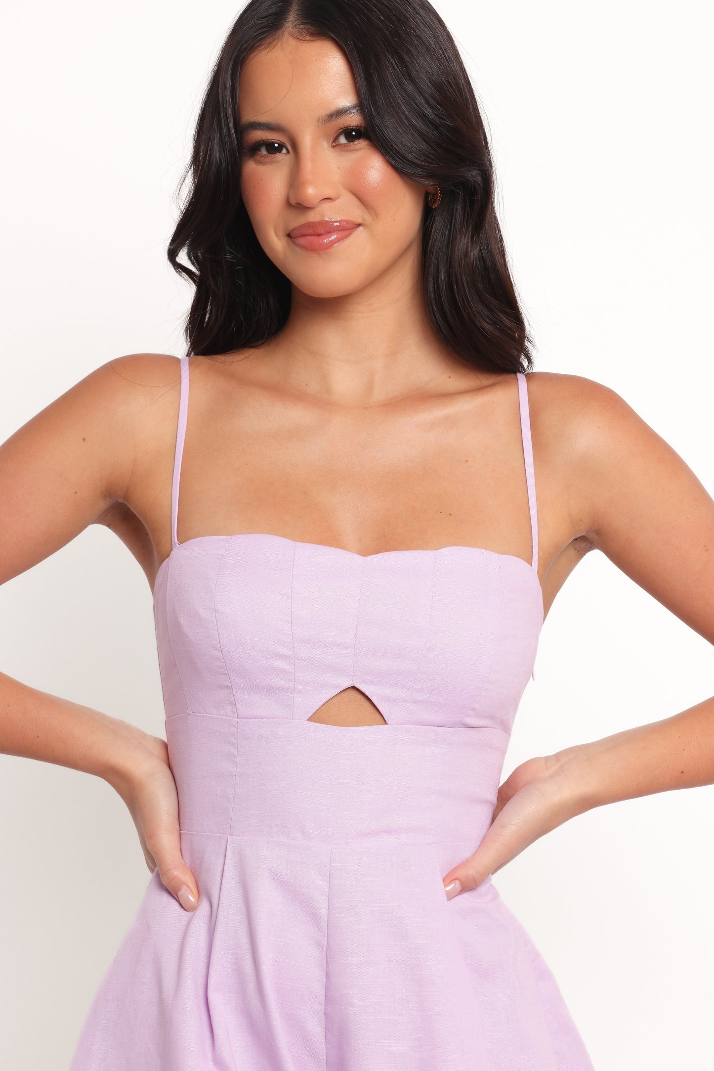 Rycee Scalloped Romper - Lilac