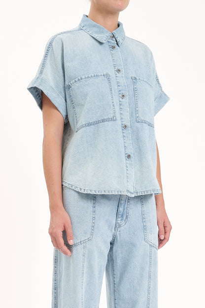 Shore Button Front Shirt - Wild Card