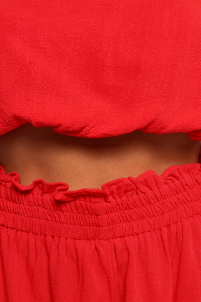 Sally Top & Short Set - Red
