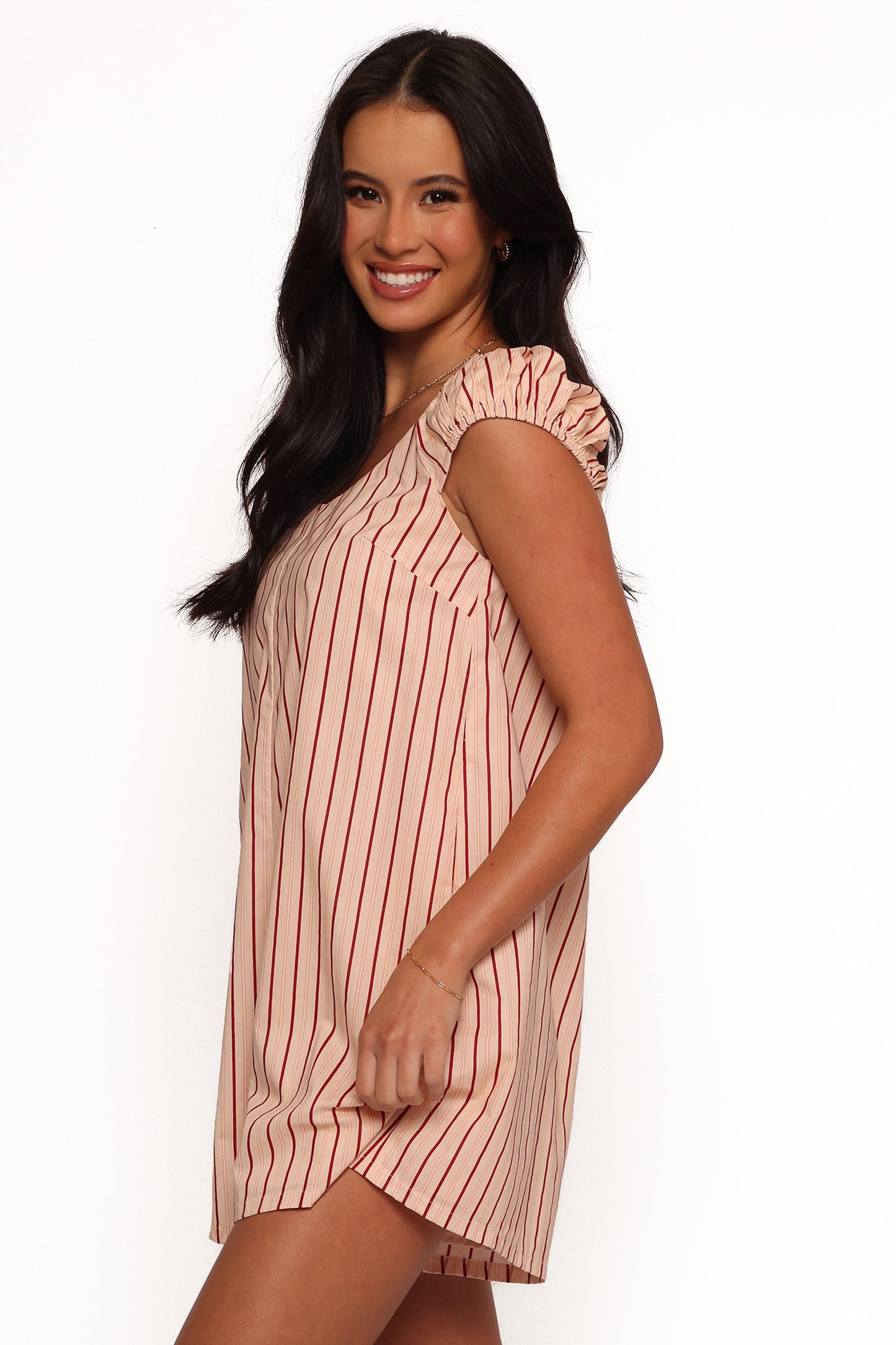 Scobbie Playsuit - Pink Stripe