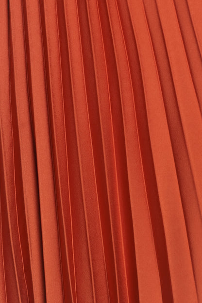 Selena One Shoulder Midi Dress - Russet Bronze