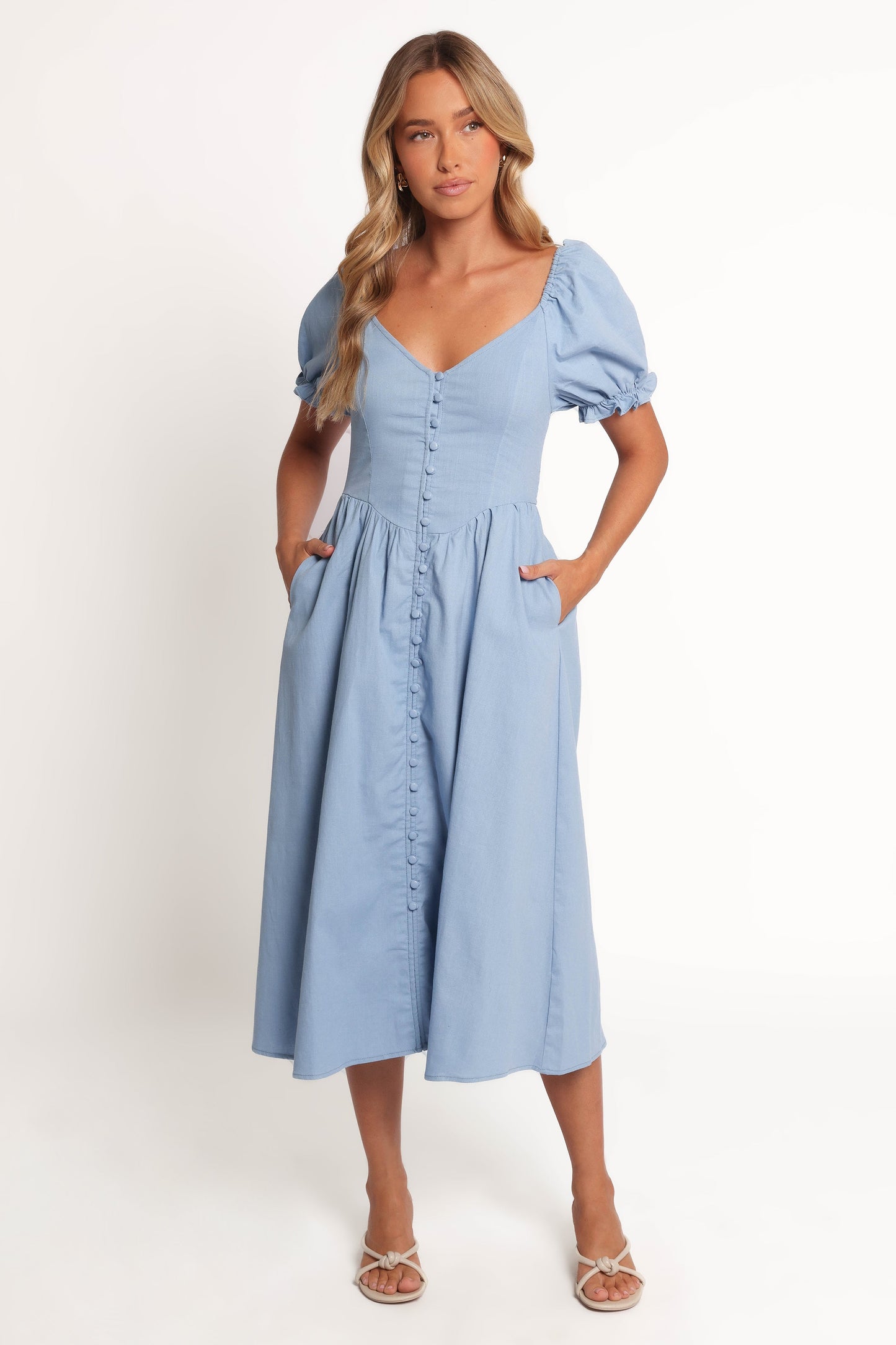 Serenade Midi Dress - Blue