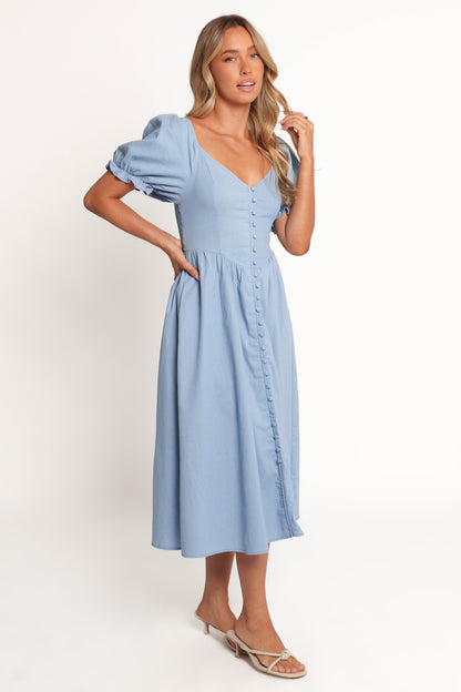 Serenade Midi Dress - Blue