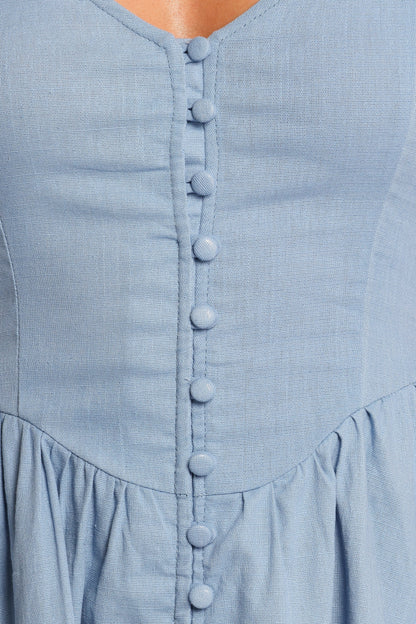 Serenade Midi Dress - Blue