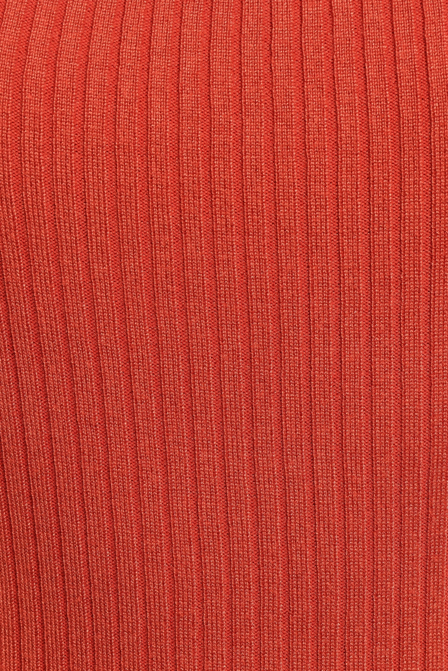 Shani Ribbed Knit Top - Brick Red