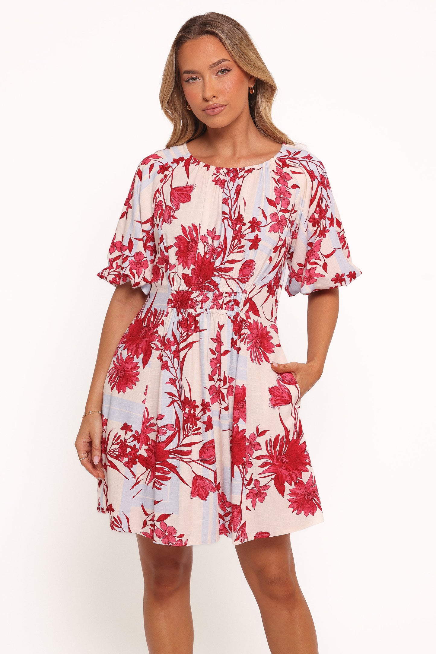 Simmons Mini Dress - Fuchsia Floral