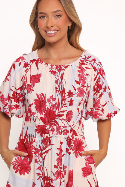 Simmons Mini Dress - Fuchsia Floral