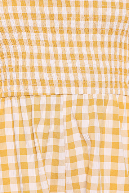 Simo Romper - Yellow Gingham